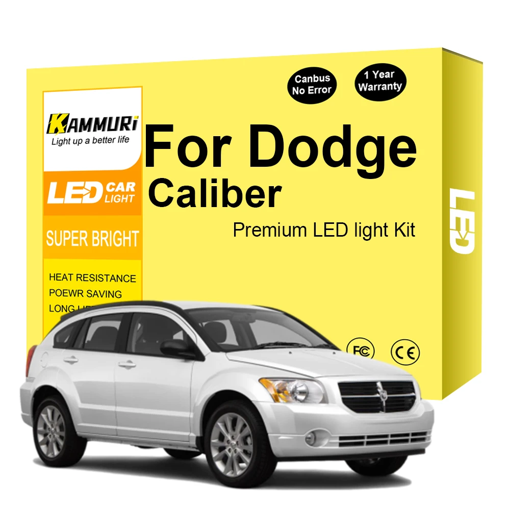 

8Pcs Canbus Interior Light LED Kit For Dodge Caliber 2006 2007 2008 2009 2010 2011 2012 Accessories Indoor Map Dome Trunk Lamp