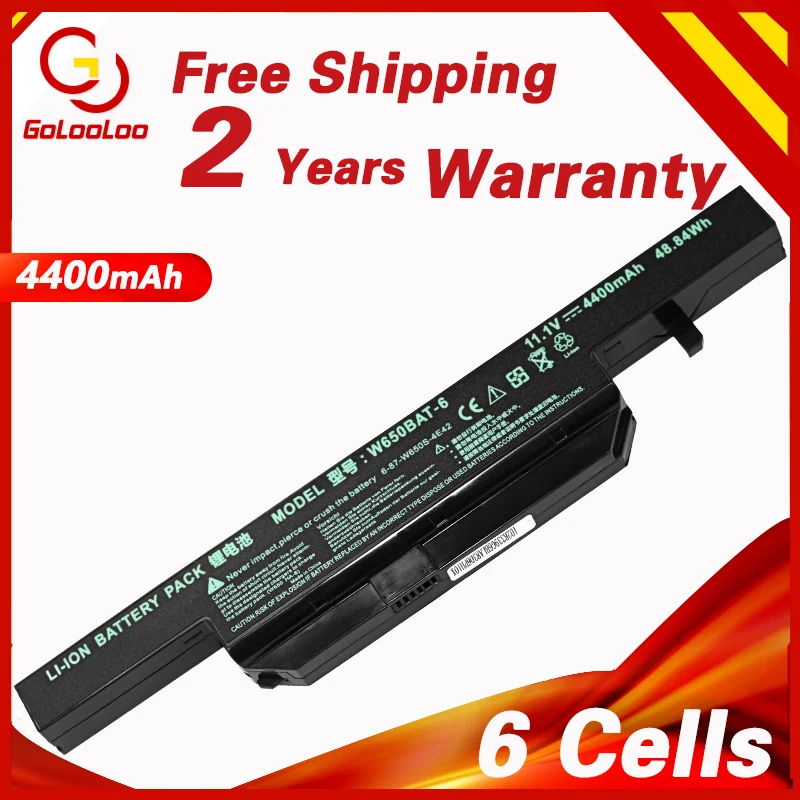 

Golooloo W650BAT-6 Laptop Battery for Hasee K610C K650D K750D K570N K710C K590C K750D G150SG G150S G150TC G150MG W650S