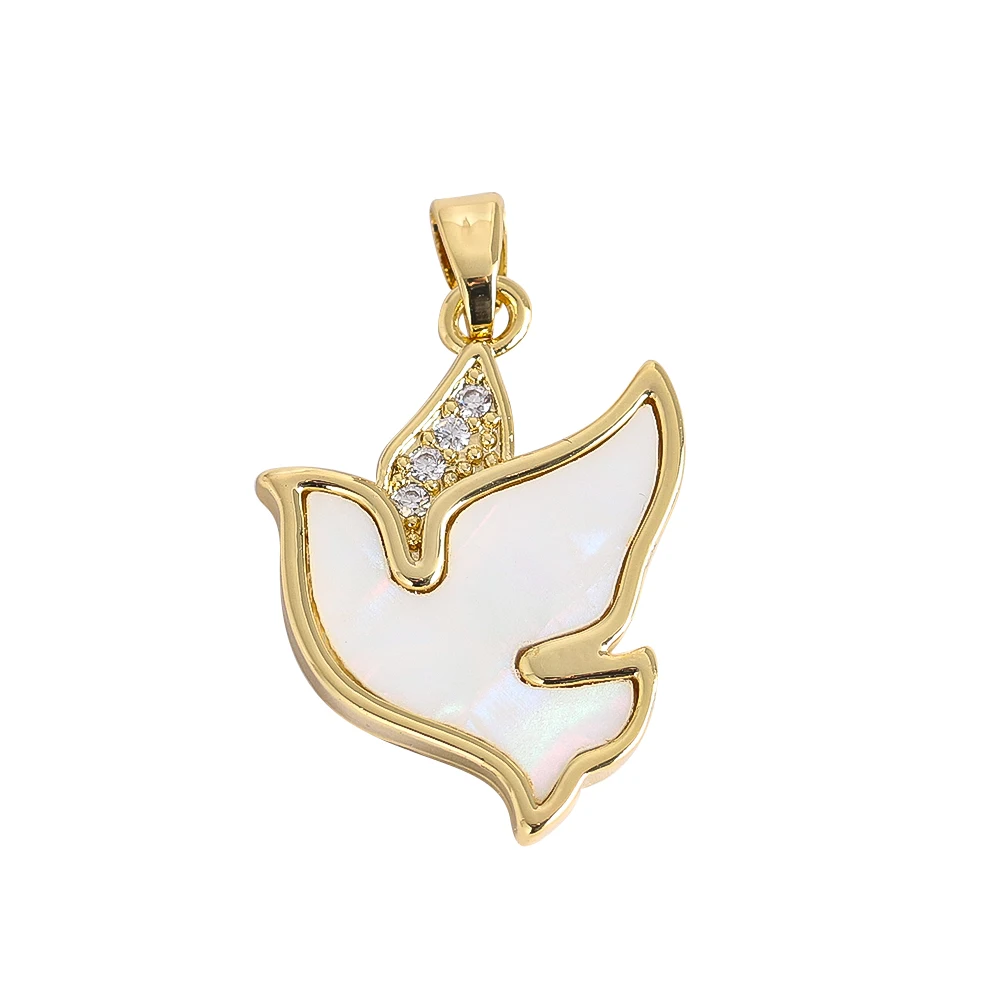 

Позолоченный кулон в виде голубя