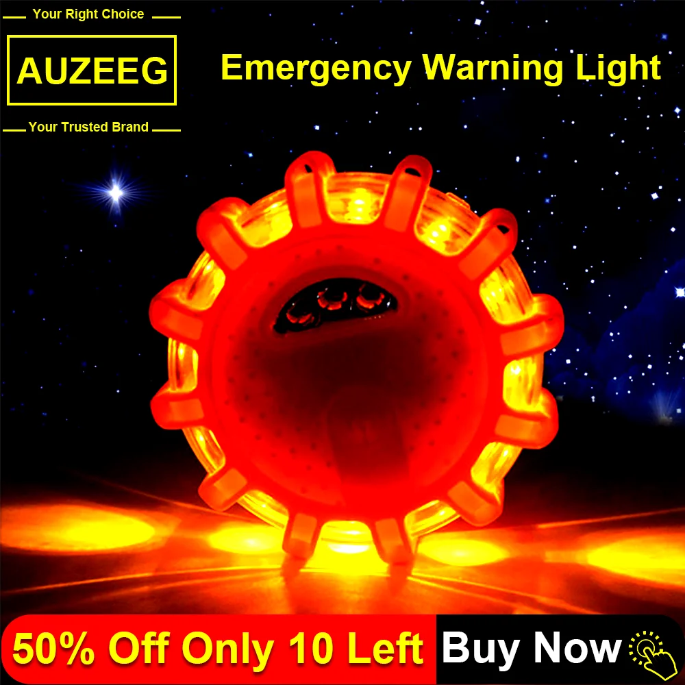 

Car Warning Strobe Light LED Road Flares Emergency Lights,Roadside Safety Beacon Flashing Warning Flare Kit With Magnetic Base