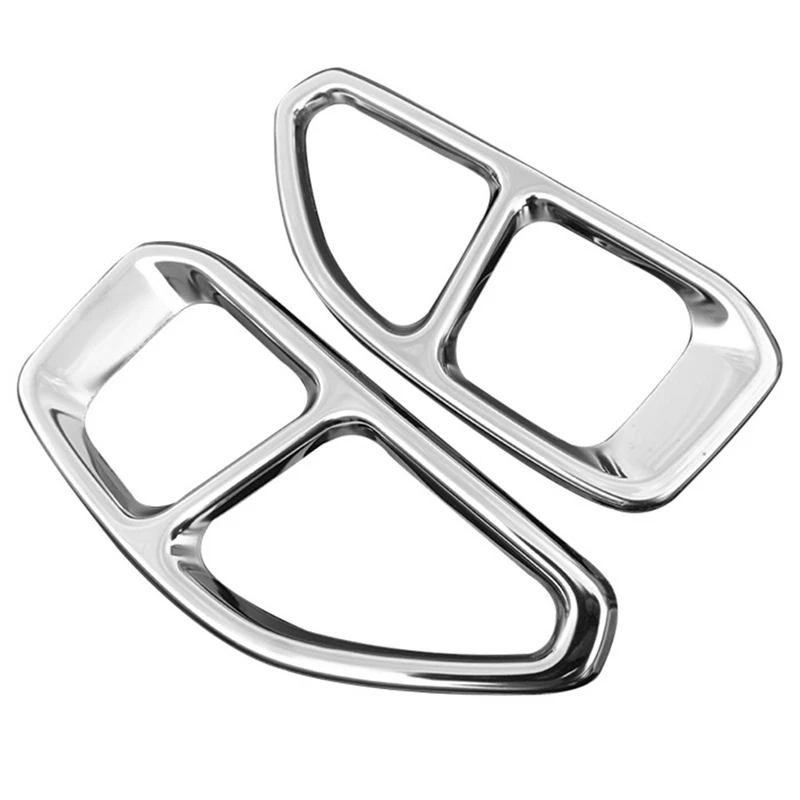 

2Pcs Car Decoration for BMW 20 Models of 3 Series Four-Out Stainless Steel Silver Exhaust Pipe Cover Exhaust Frame