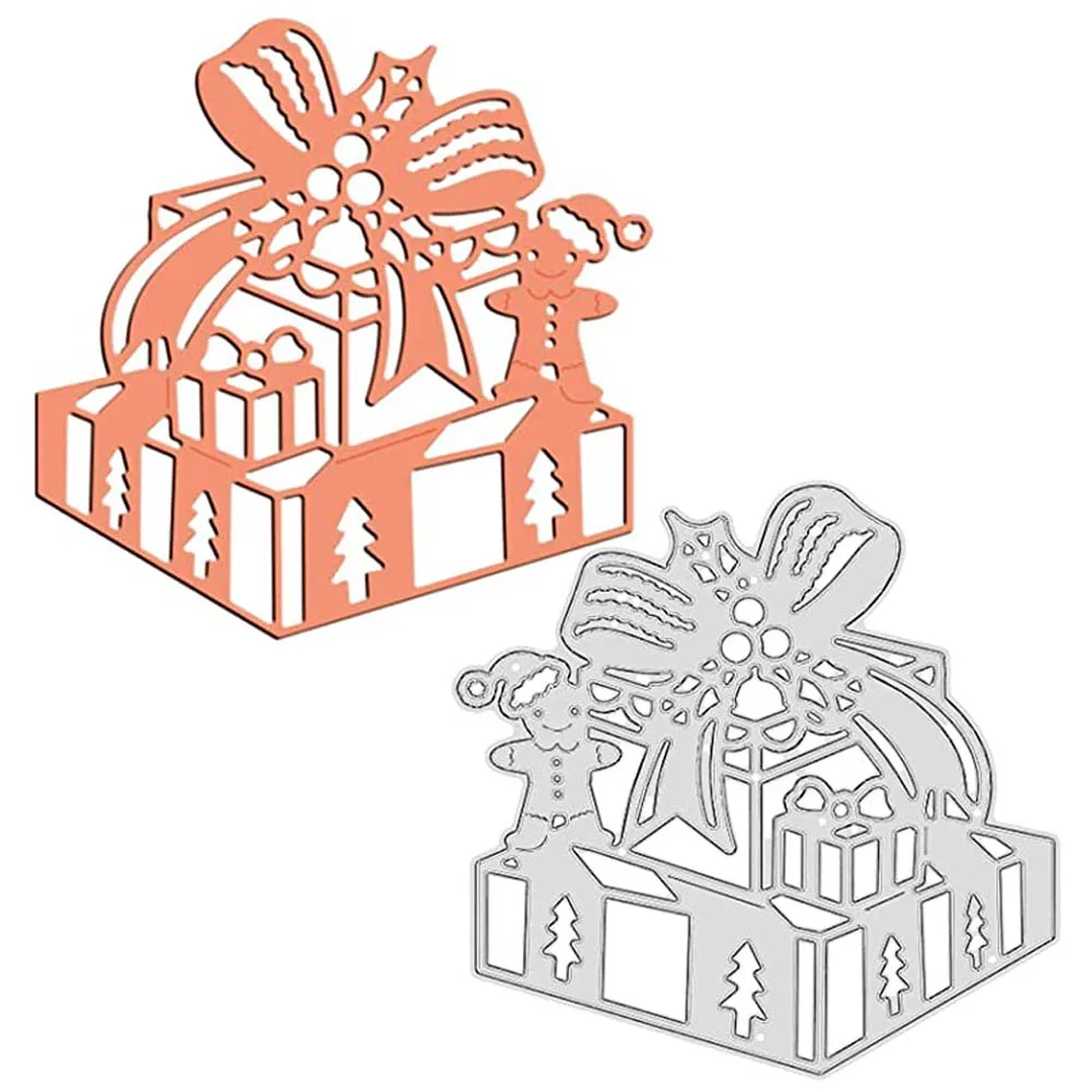 

Christmas Themed Gift Metal Cutting Dies Stencils for DIY Scrapbooking Photo Album Decorative Embossing DIY Paper Card Making