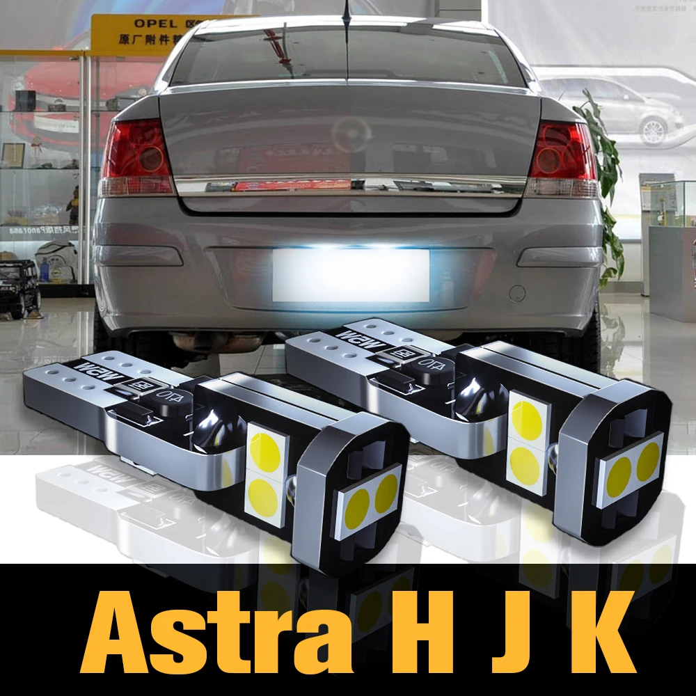 2 шт. светодиодные лампы освещения номерного знака Canbus аксессуары для Opel Astra H J K