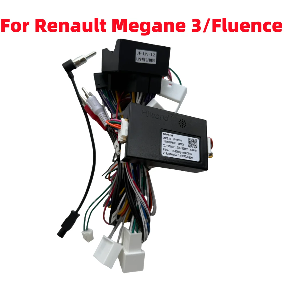 Фото Hiworld Canbus Box для RENAULT MEGANE 3/FLUENCE автоматическая мультимедийная навигация 16-контактный жгут проводов адаптер кабеля питания декодера №1