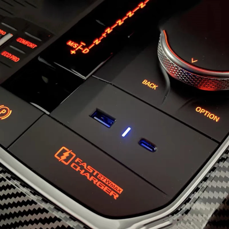Автомобильное зарядное устройство USB type-c для BMW G42 G20 G21 G22 G23 G26 G28 I3 I4 27 Вт