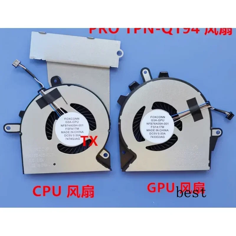 Для HP Pavilion 15-CE 15-CE198W TPN-Q194 ноутбука процессора графического вентилятора с