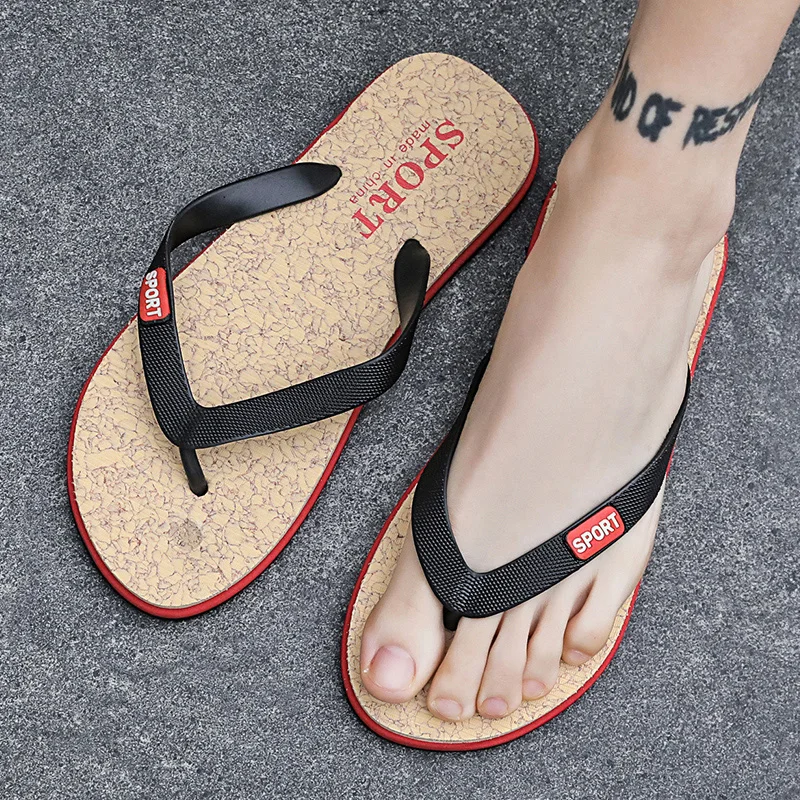 

Summer Fashion Flip Flops Man Slippers Home Massage Men Shoes Soft Breathable Men's Sandals Comfort Casual Beach Shoes