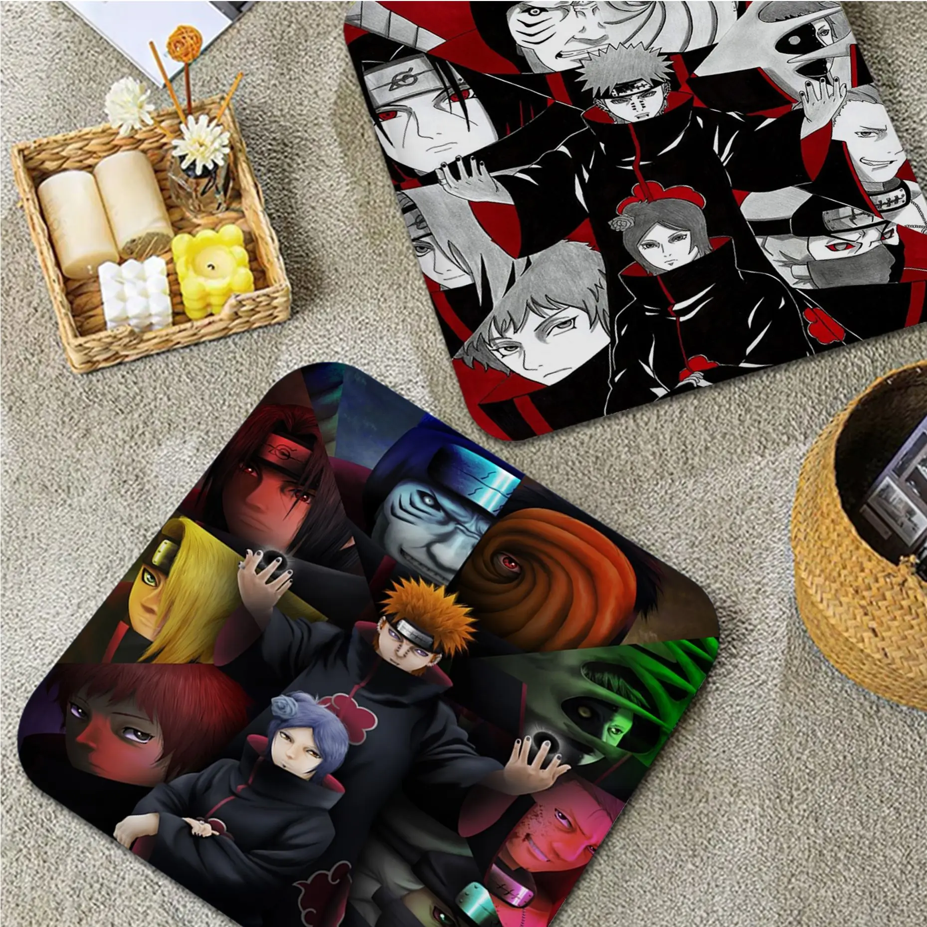 

BANDAI Naruto Itachi Akatsuki Anime Decorative Plush Cushion Home Back Cushion Soft Comfortable 50x50cm Chair Cushions