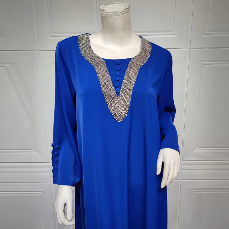 Eid Mubarak Muslim Fashion Dresses Dubai Turkey Abayas For Women Djellaba Femme Islamic Clothing African Long Sleeve Boubou
