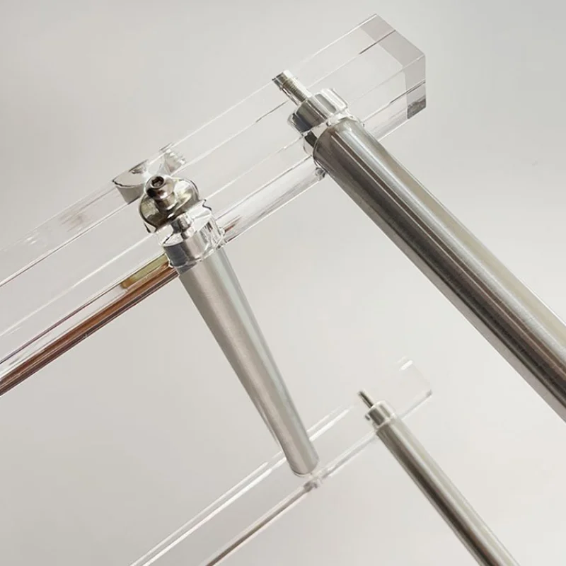 На заказ витрина для магазина одежды полка из нержавеющей стали с золотым и