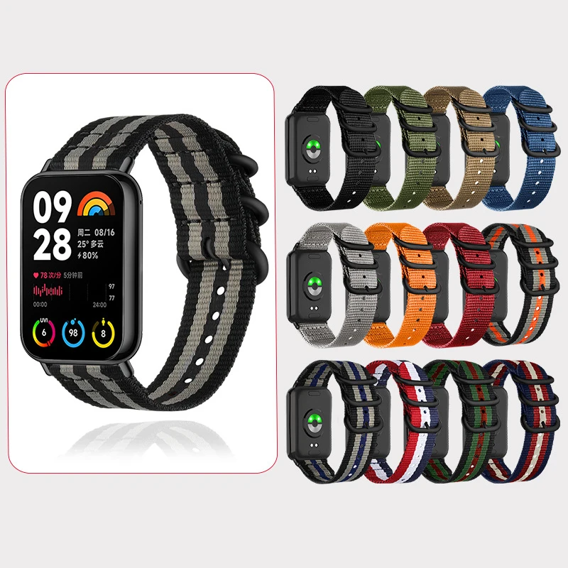 

Ремешок нейлоновый для xiaomi mi band 8pro, универсальный Смарт-браслет для Mi Band 8pro, Сменные аксессуары