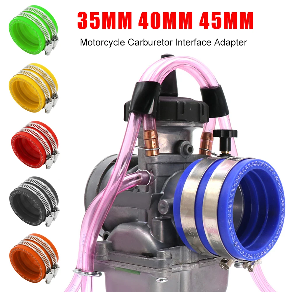 Купи Motorcycle Carburetor Aluminum Rubber Intake Air Filter Interface Adapter for PE PWK PWM FCR Carburetor Motorcycle Accessories за 214 рублей в магазине AliExpress