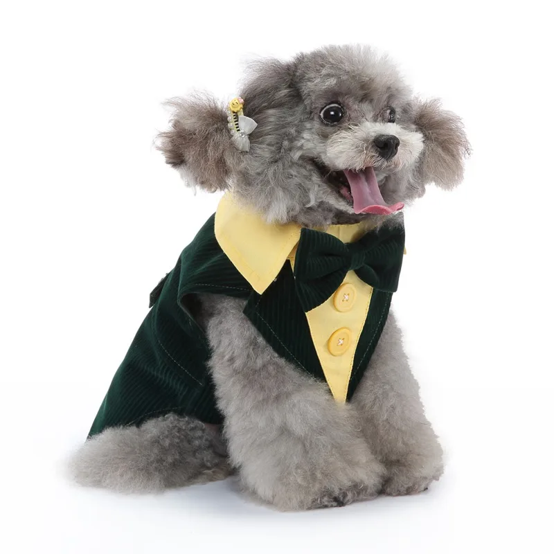 Pet Male Dog Cat Wedding Dress Boy Dog Cat Tuxedo Suits Wedding Party Costume for Dachshund Shih Tzu Puppy and Kitten Clothes images - 6