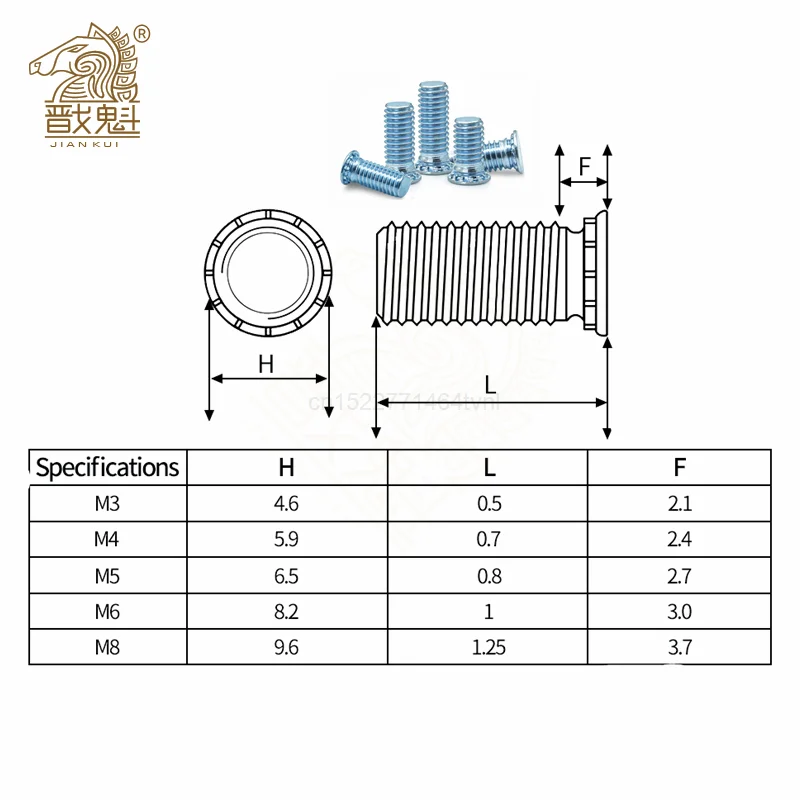 10-50 шт. самозажимные шпильки нажимная заклепка винт с цинковым покрытием из