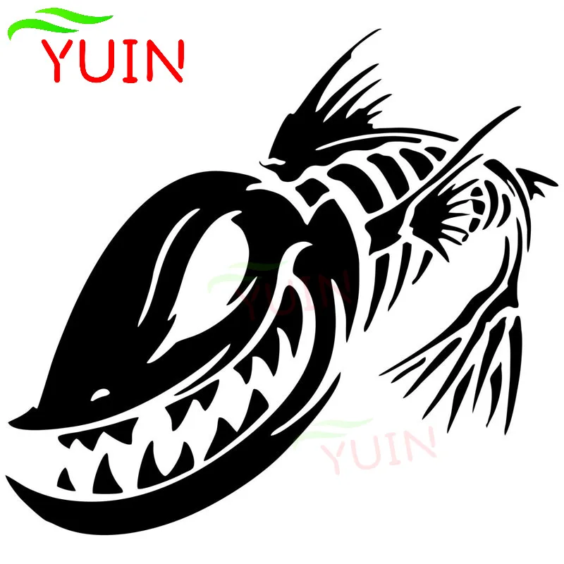 Автомобильная наклейка рыба скелет череп рыбалка монстр модный дизайн ПВХ