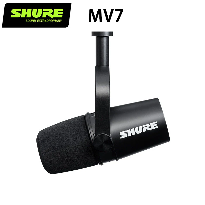 

Shure MV7 Professional Anchor Microphone Dynamic Microphone Built-in Sound Card Mobile Phone Computer Live Microphone Wired Mic