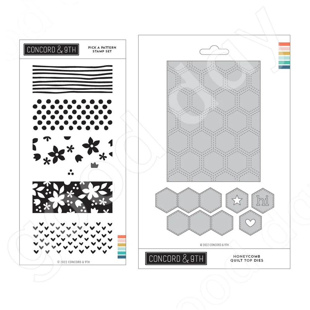 

2022 New Honeycomb Patterns Bundle Cutting Dies Stamps Scrapbook Diary Decoration Embossing Template Diy Greeting Card Handmade