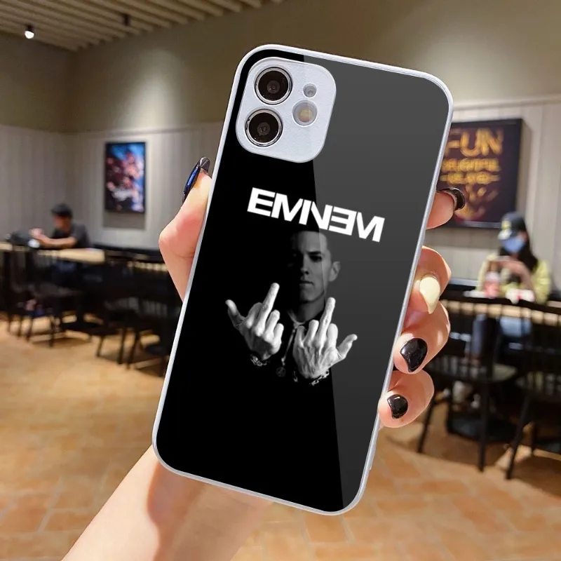 Чехол для мобильного телефона E-Eminem iPhone 15 14 13 12 11 Pro Max X XR XS 8 7 Plus чехол из жидкого