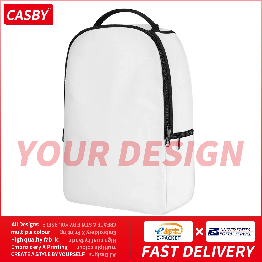 

New All-match Design Pattern Backpack Fashion Personalized Customization Student Bags Simple Private Print Logo Book Pouch KX