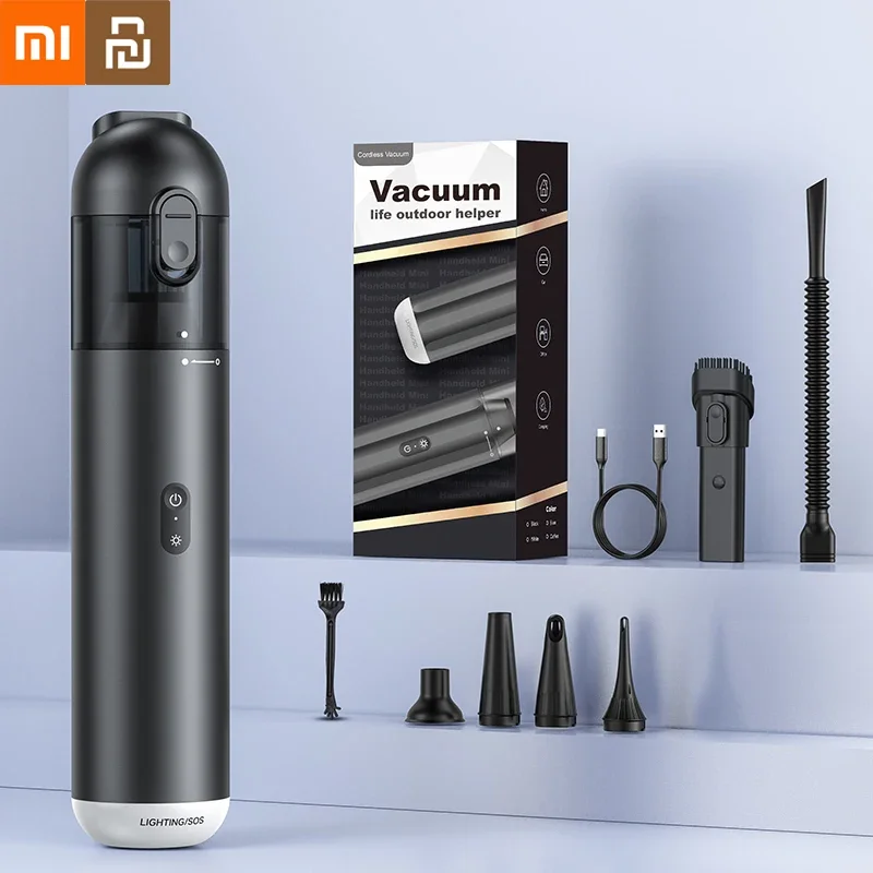 Xiaomi Youpin Автомобильный пылесос Металлический корпус Многофункциональный