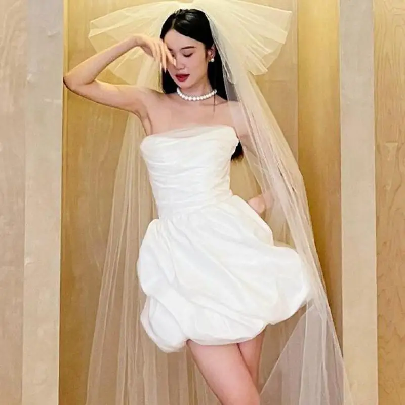 2024 новые сексуальные мини-платья для дня рождения женское свадебное платье с