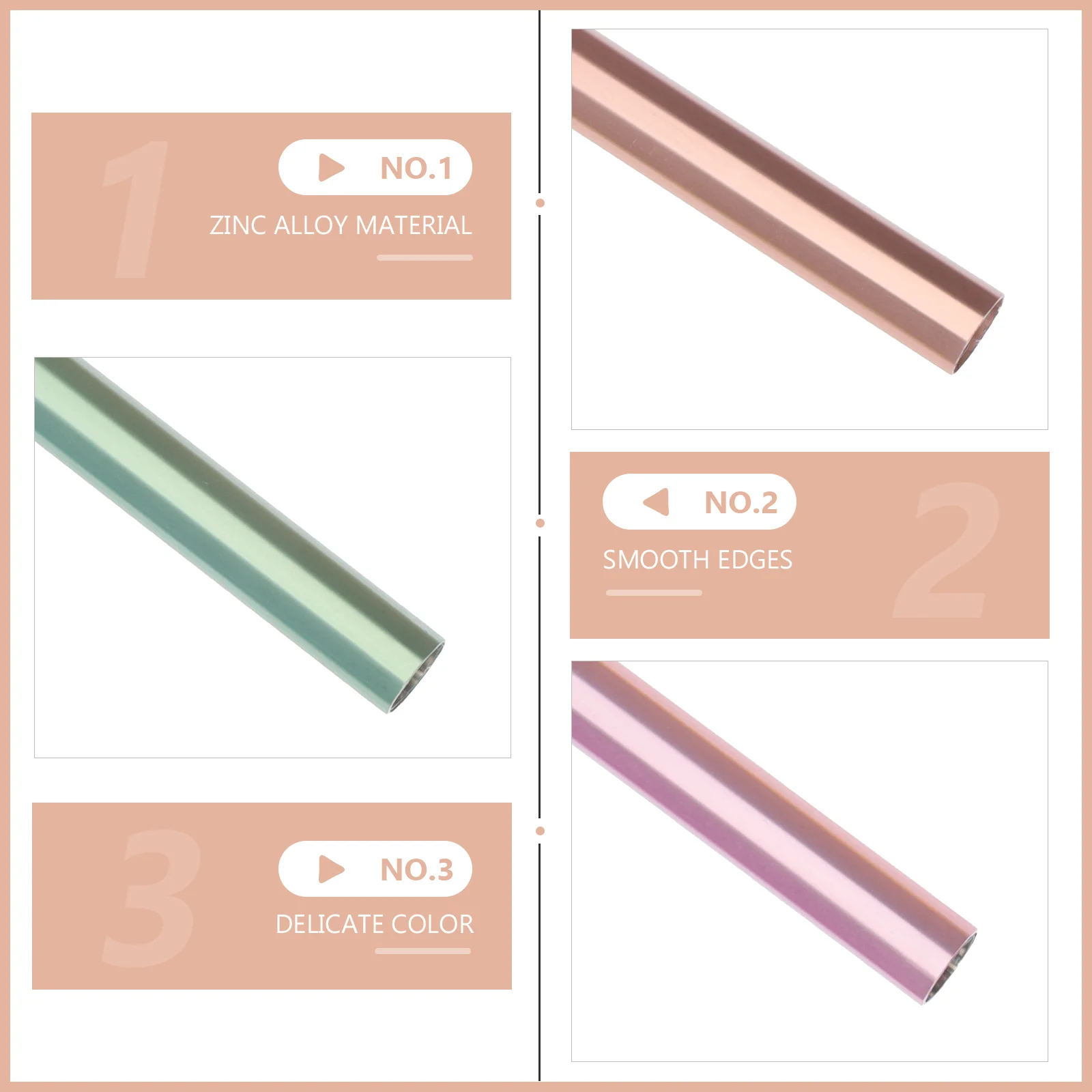 

6 Pcs Nail Pen Cap Protector Brush Extension Caps Opaque Accessory Zinc Alloy Metal Protective Manicure Extender