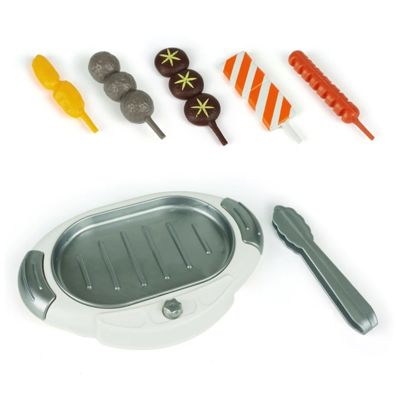 

1 Set Simulation Kitchen Cooking Toy Dollhouse Pretend Play Set Barbecue Cooking