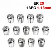 er20 1 13mm new aaa grade 13pcsset spring collet high precision collet 0 005mm set for cnc engraving machine lathe mill tool