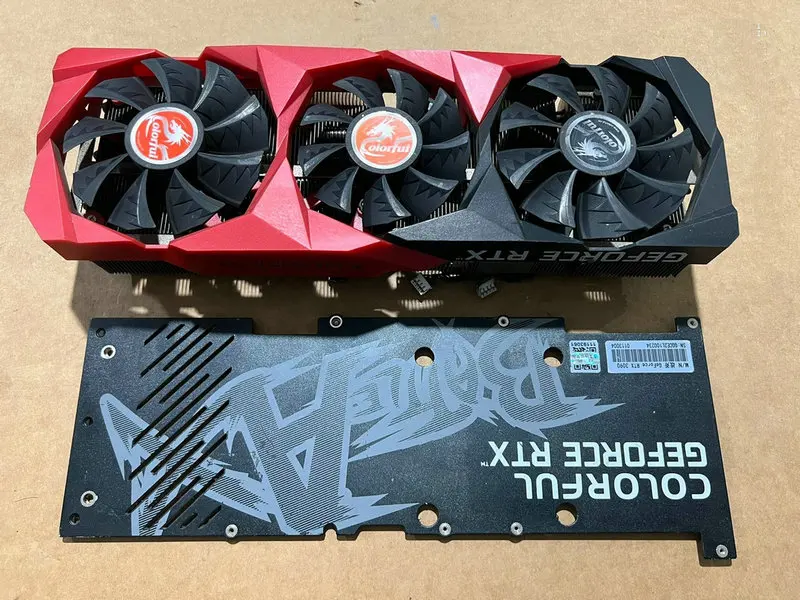 Фото Оригинальный радиатор-охладитель для видеокарты Colorful GeForce RTX3090 с задней панелью №1