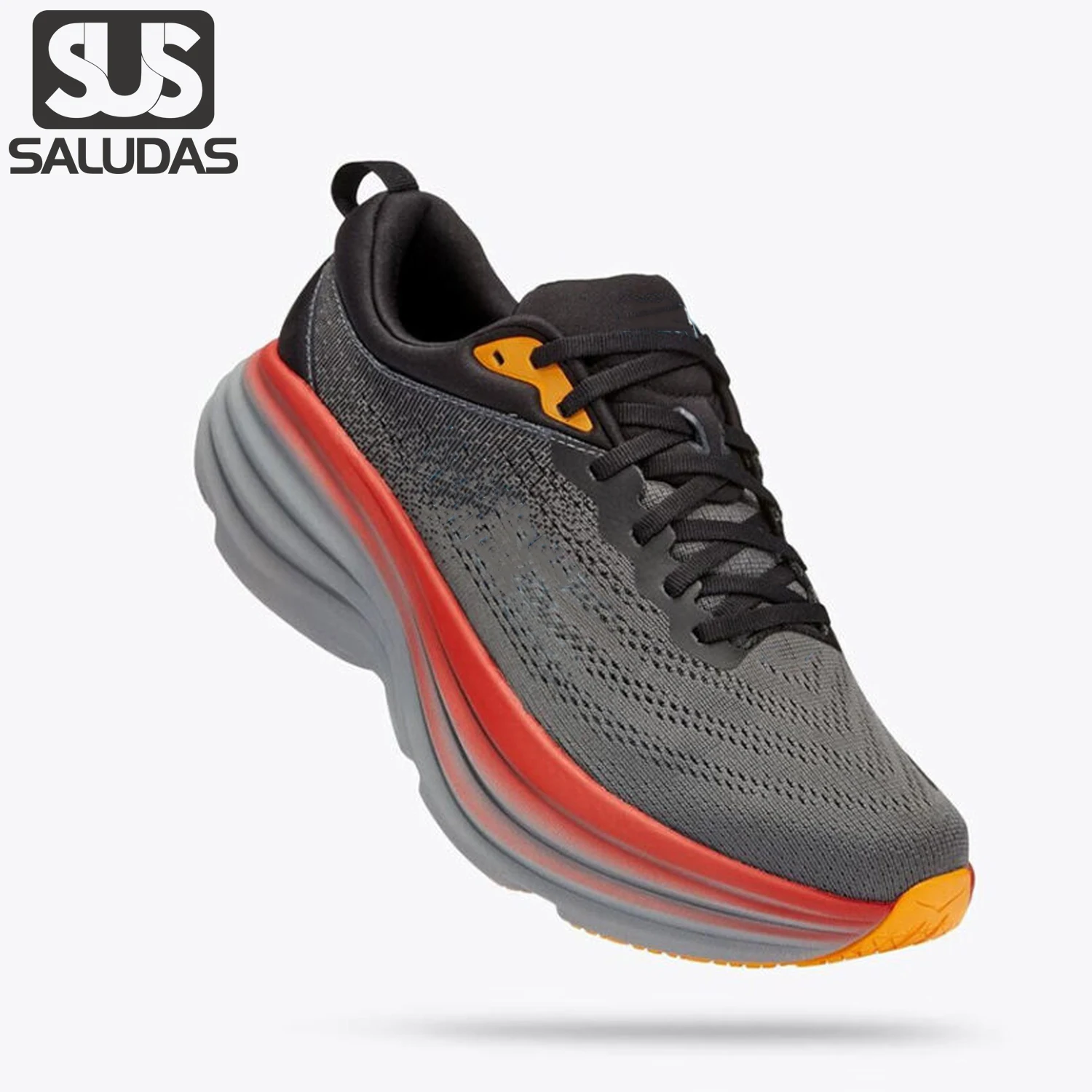 

SALUDAS Running Shoes Original Bondi 8 Anti Slip Shock Absorption Road Running Shoe Men Outdoor Jogging Casual Sport Shoes Women