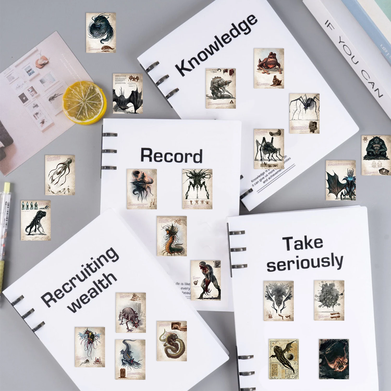 50 шт. Cthulhu Mythos Monsters забавные граффити наклейки виниловые водонепроницаемые пакет