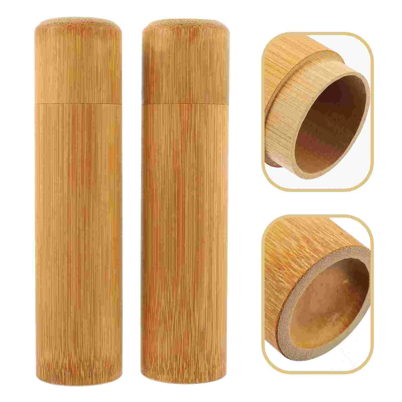 

Tea Jar Canister Bamboo Storage Containers Leaf Boxes Cases Brushes Box Camping Countertop Container Dry Tube Natural Chopstics