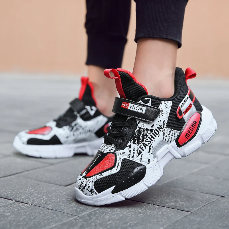 Cheap Boys Cartoon Yellow Sneakers Breathable Summer Shoes Sport Children Fashion Graffiti Sneakers Non-slip детские кроссовки