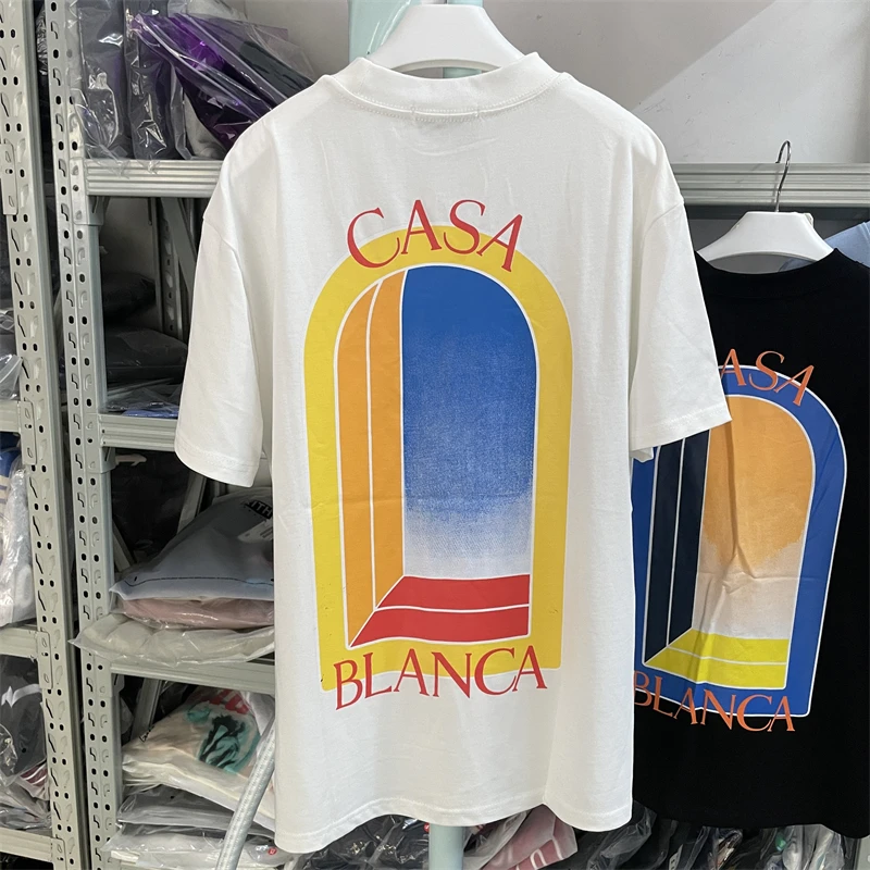 

New Style Casablanca T Shirt Men Women Fashion Casual T-shirt Top Tees Hip Hop