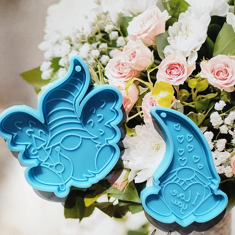 2 шт. карликовые подвески кристальная эпоксидная форма брелок ручной работы из