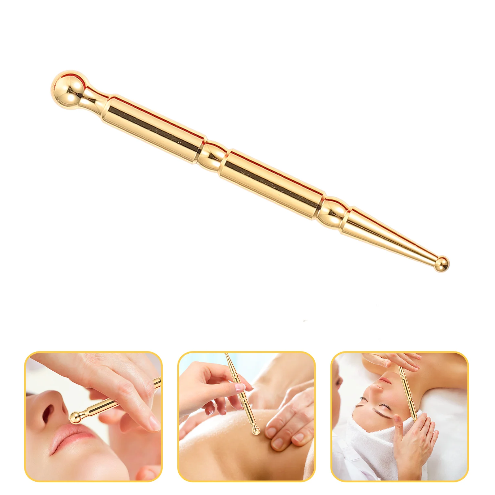 

Pen Point Tool Stick Acupoint Reflexology Trigger Tissue Deep Body Massaging Acupressure Brass Facial Probe Rod Tools Home