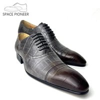 oxford brogue dress party wedding formal men shoes black office best men handmade business genuine leather shoes