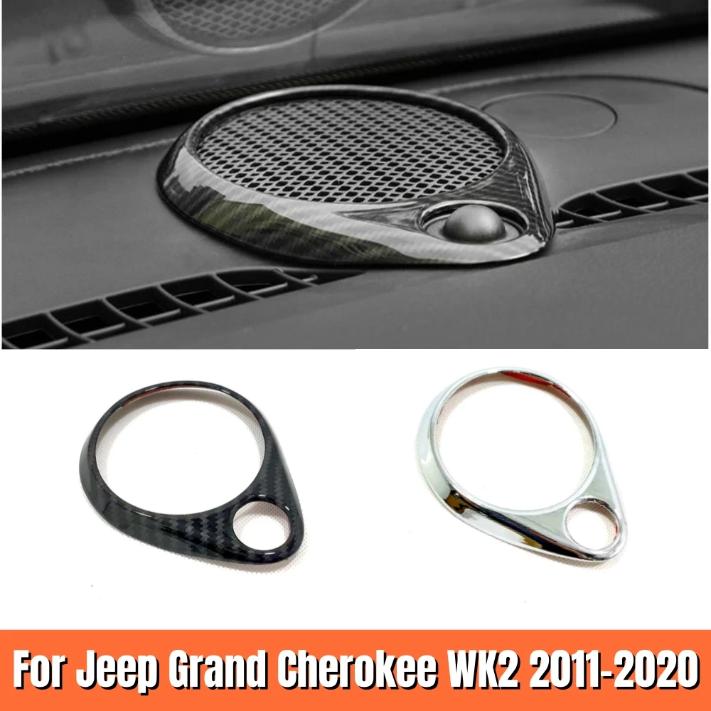 

ABS Chrome Car Dash Center Speaker Ring Frame Cover Trim For Jeep Grand Cherokee WK2 2011-2016 2017 2018 2019 2020 Accessories