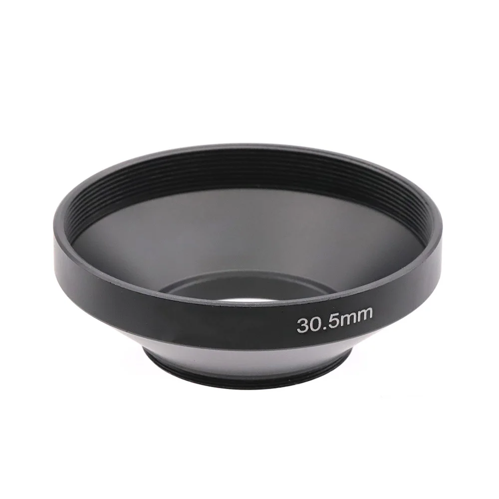 

Metal Wide Angle Lens Hood Universal Screw-in Black 30.5 mm camera photography accessory