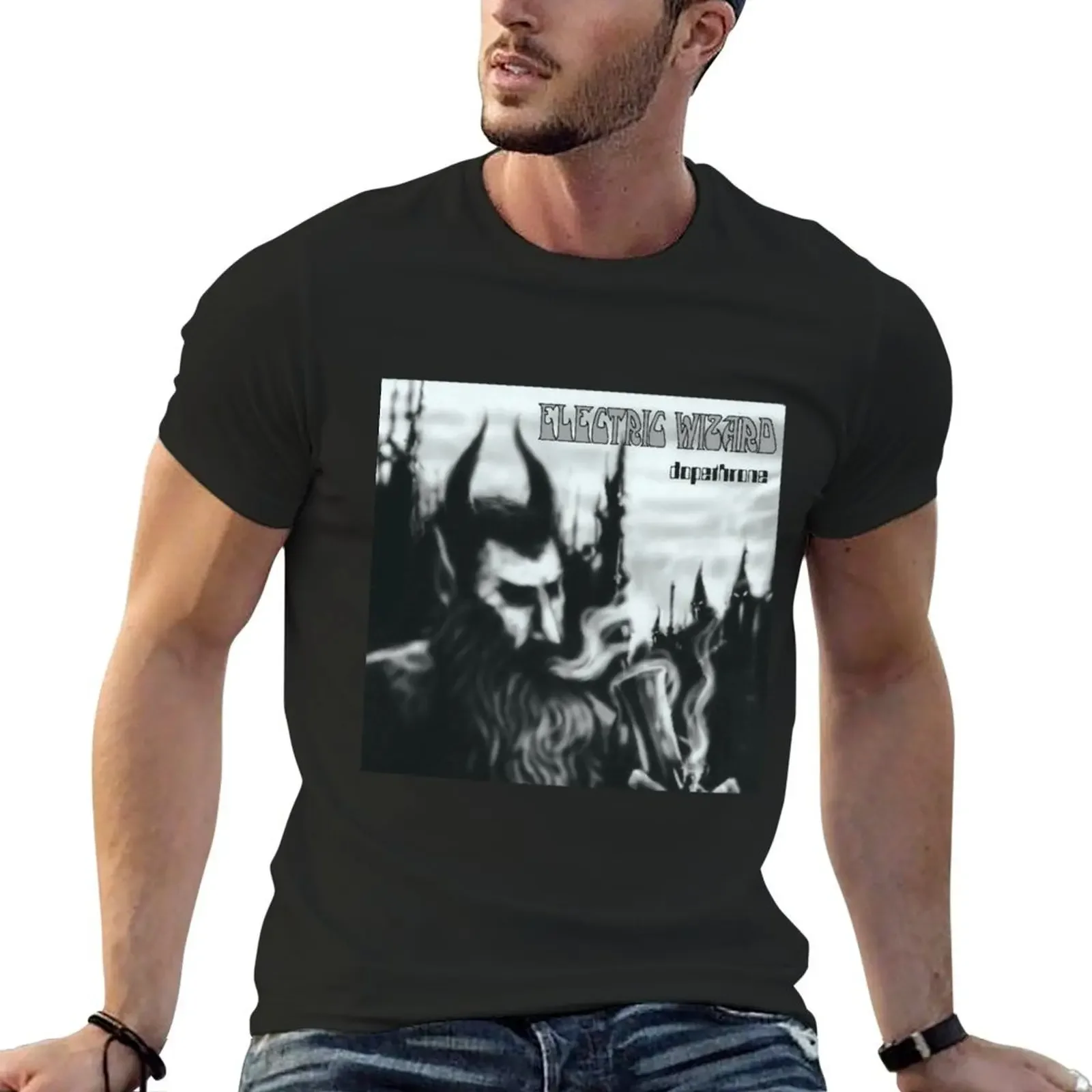 Футболка Electric Wizard-Baphome футболки с рисунком рэпера винтажная рубашка аниме
