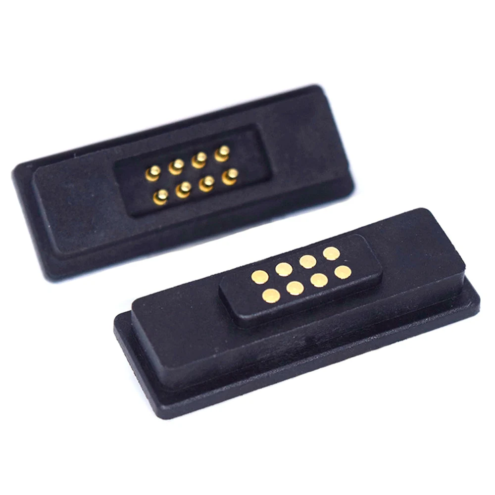 

1Pairs 2A Waterproof 8 Pin DC Magnetic Pogo Pin Connector 8 Pole Male Female 2.2mm Large current Spring Load DC Power Socket
