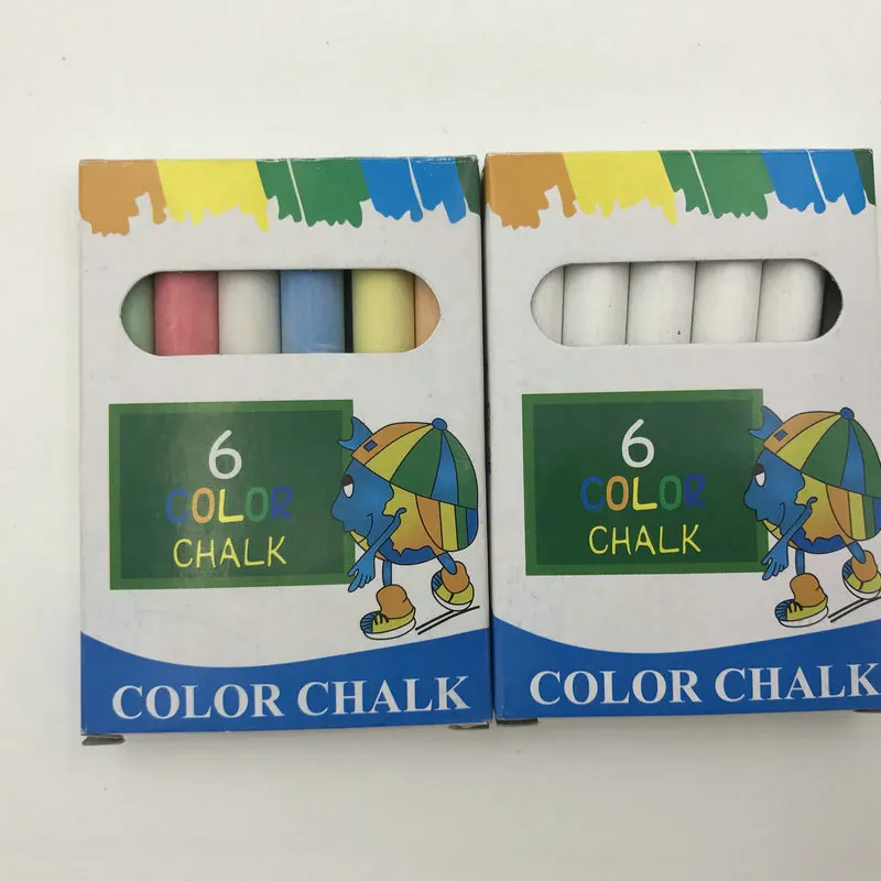 

Производители поставляют цветные мелки 6 цветов, белые цветные мелки без пыли, для офисного обучения, оптовая продажа 6 мелков.
