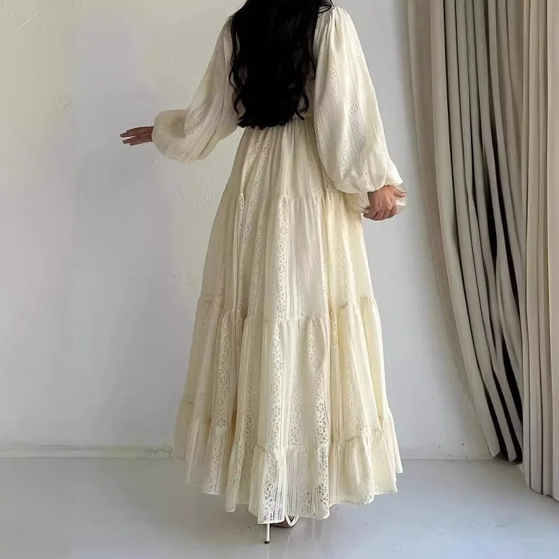 Женское повседневное платье макси с воротником лацканами и поясом новое