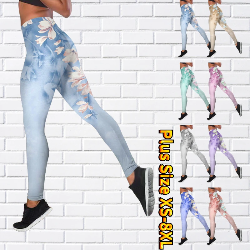 

2023 эластичные спортивные колготки с высокой талией, бесшовные брюки пуш-ап, женские штаны для йоги, спортивные колготки, новая спортивная одежда с принтом