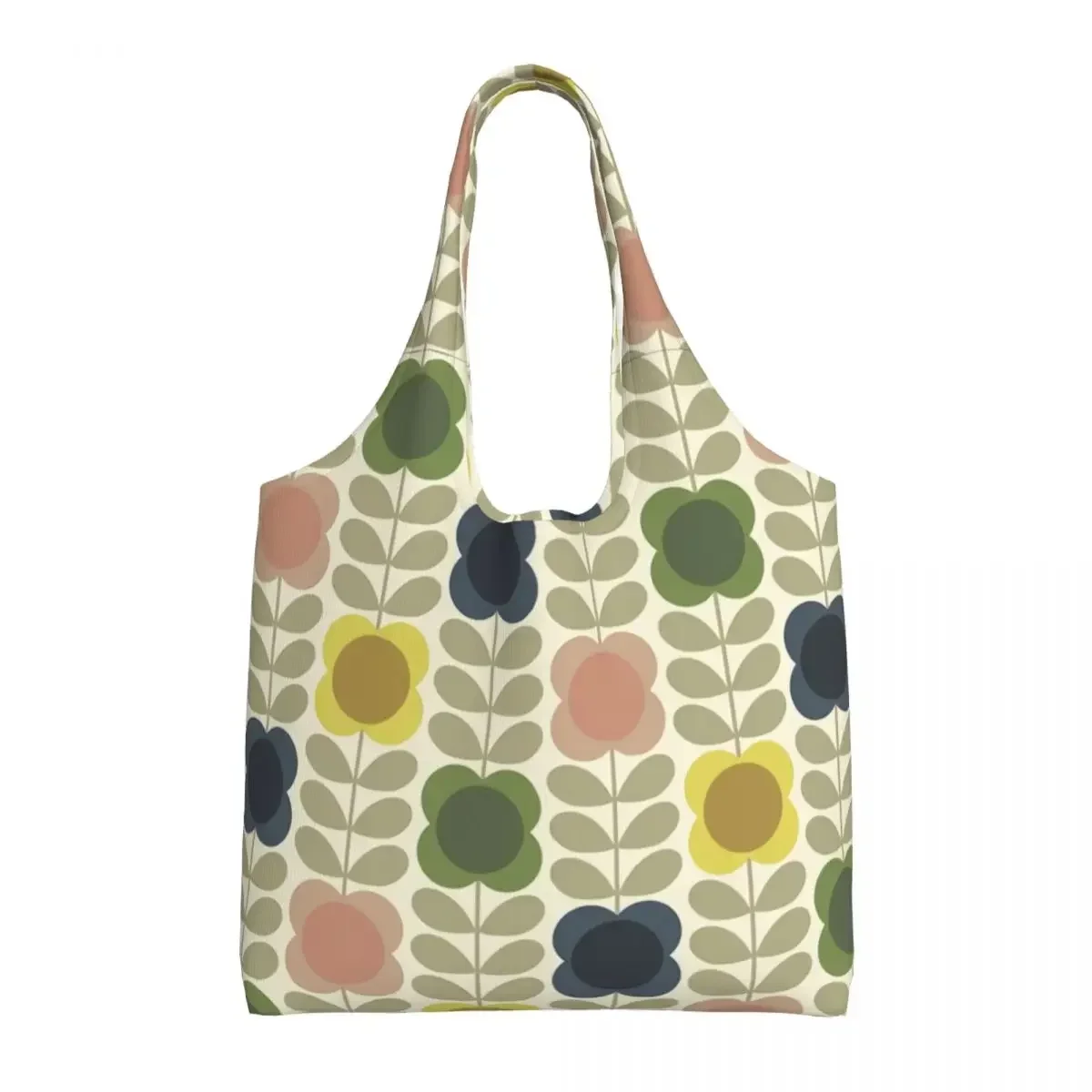 Фото Изготовленная на заказ Orla Kiely, занавеска с несколькими стержнями, сумка для покупок с помидорами, холщовая сумка-шоппер, сумка через плечо, вместительная портативная сумка №2