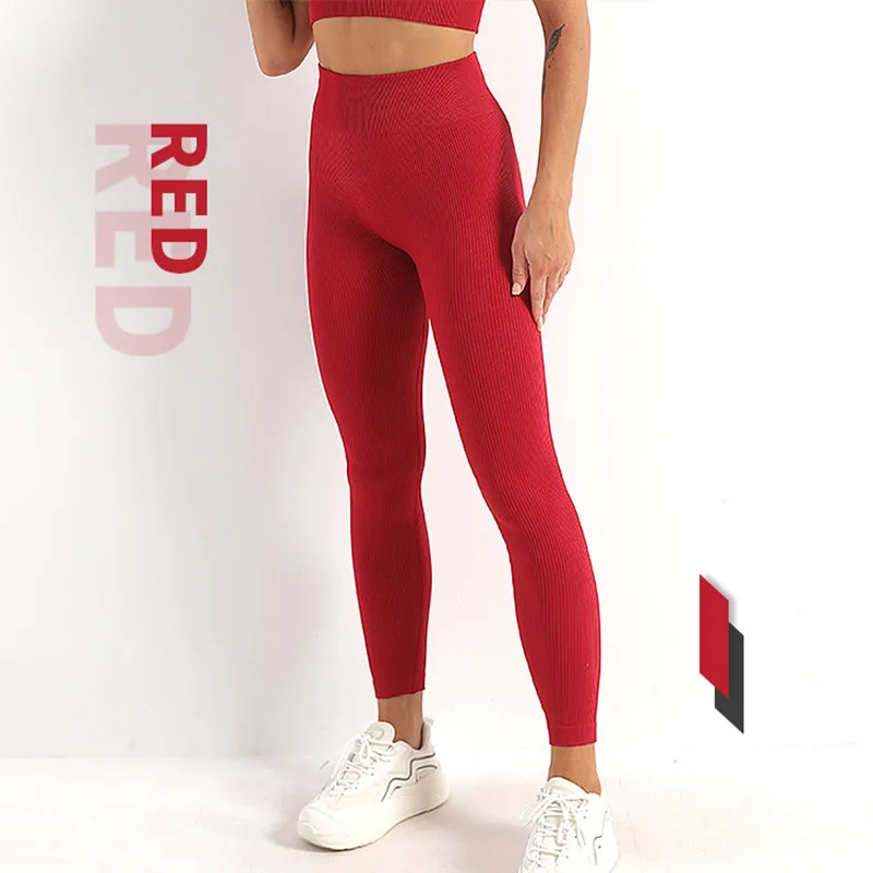 2022 New Yoga Pants High Waisted Gym Leggings Sport Women Fitness Seamless Female Legging Tummy Control Running Training Tights