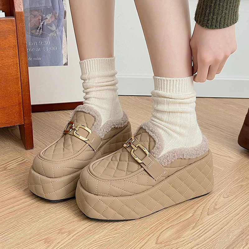 Женская обувь плюшевые тапочки для взрослых зимняя шлепанцы женские туфли на