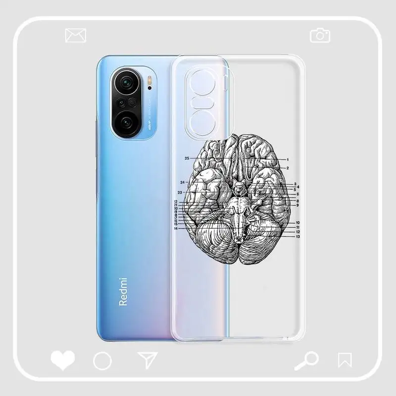 Медицинский Скелет YNDFCNB анатомический чехол для телефона Samsung A51 A52 A71 A12 Redmi 7 9 9A Huawei