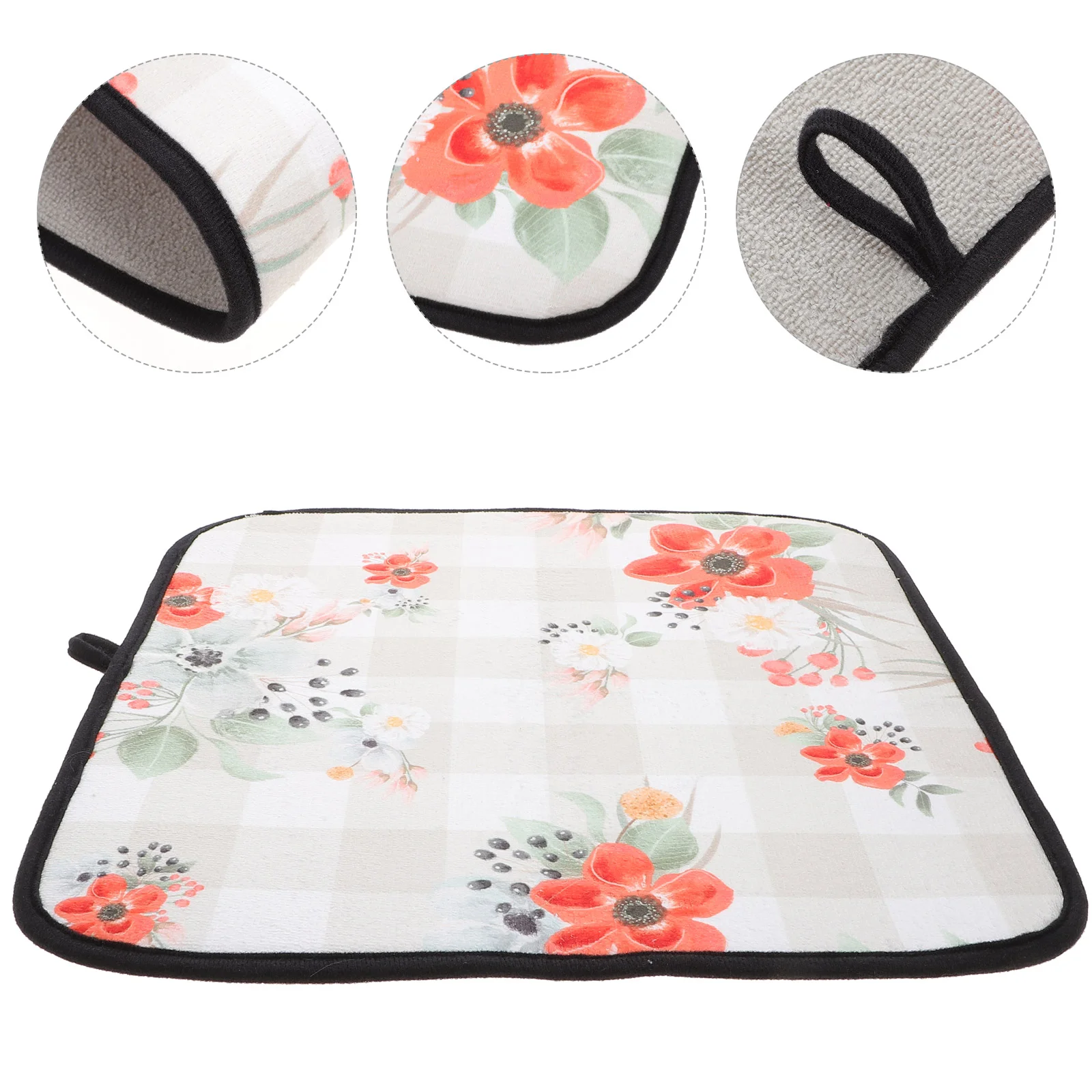 

Mat Dish Drying Pad Drainer Table Trivet Kitchen Cup Drinks Dining Tableware Cloth Tea Sink Placemat Coastersnon Mats