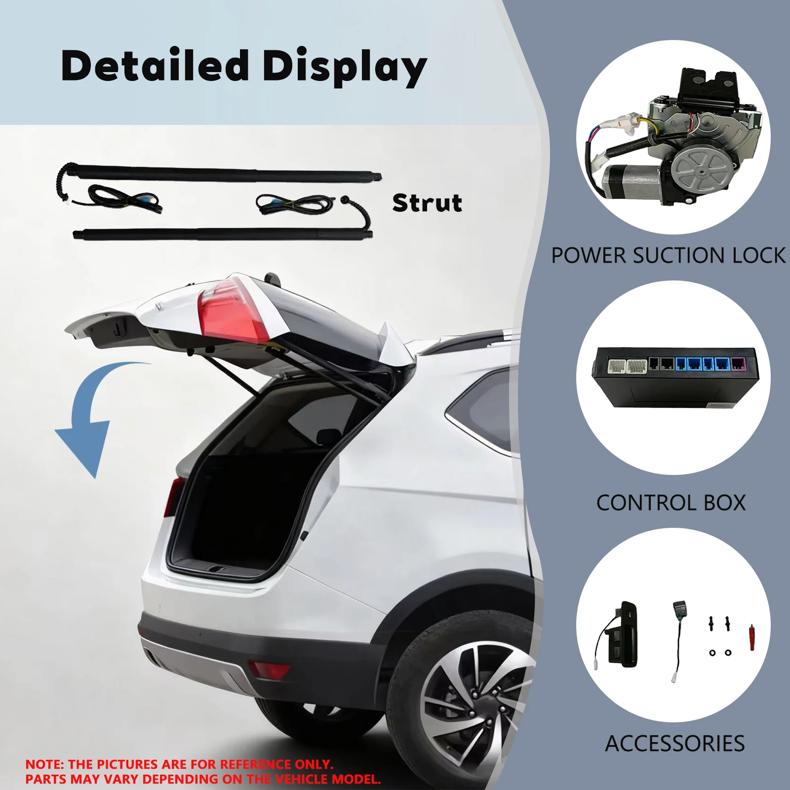 Фото Для Hyundai Venue QX 2019-настоящее автомобильное подъемное устройство с автоматическим подъемом, электрический модуль замка задней двери, система закрытия №5